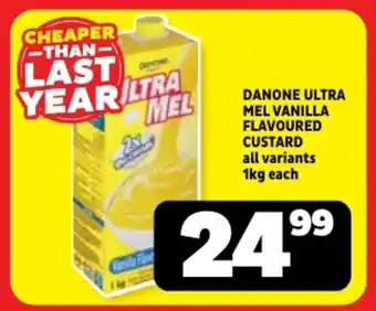 Usave Danone ultra mel vanilla flavoured custard offer