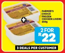 Usave Farmer's choice frozen chicken livers offer