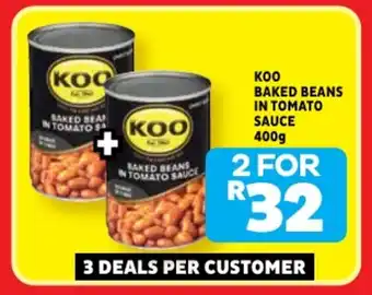 Usave Koo baked beans in tomato sauce offer
