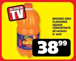 Usave Brookes oros flavoured squash concentrate all variants offer