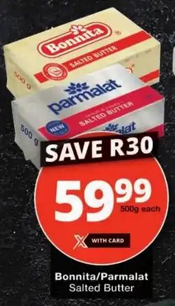 Checkers Bonnita/ Parmalat Salted Butter offer