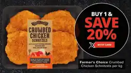 Checkers Farmer's Choice Crumbed Chicken Schnitzels offer