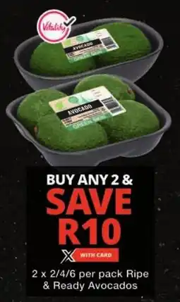 Checkers Ripe & Ready Avocados offer