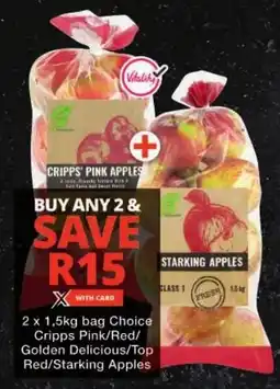Checkers Choice Cripps Pink/ Red/ Golden Delicious/ Top Red/ Starking Apples offer