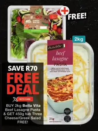 Checkers Bella Vita Beef Lasagne Pasta offer