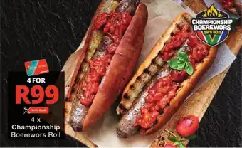 Checkers Championship Boerewors Roll offer