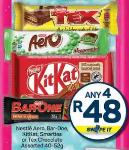 Pick n Pay Nestlé Aero, Bar-One, KitKat, Smarties or Tex Chocolate Assorted offer