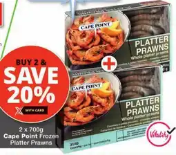 Checkers Cape Point Frozen Platter Prawns offer