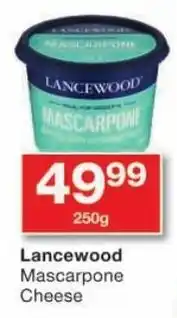 Checkers Lancewood Mascarpone Cheese offer
