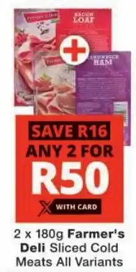 Checkers Farmer's Deli Sliced Cold Meats All Variants offer