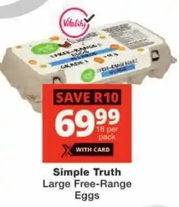 Checkers Simple Truth Large Free-Range Eggs offer