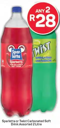 Pick n Pay Sparletta or Twist Carbonated Soft Drink Assorted offer