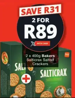 Checkers Bakers Salticrax Salted Crackers offer