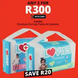 Checkers Lovies Premium Pull-Up Pants All Variants offer