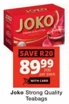Checkers Joko Strong Quality Teabags offer