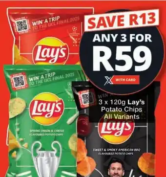 Checkers Lay's Potato Chips All Variants offer