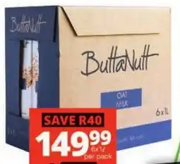 Checkers ButtaNutt Almond/ Oat/ Macadamia Milk offer