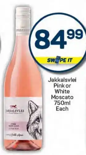 Pick n Pay Jakkalsvlei Pink or White Moscato offer
