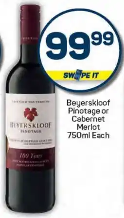 Pick n Pay Beyerskloof Pinotage or Cabernet Merlot offer