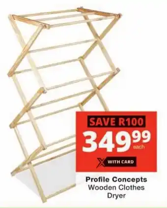 Checkers Profile Concepts Wooden Clothes Dryer offer