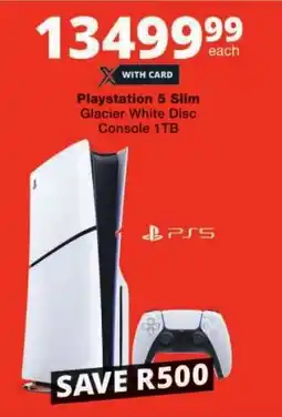 Checkers Playstation 5 Slim Glacier White Disc Console 1TB offer