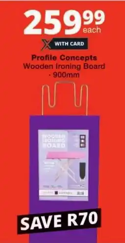 Checkers Profile Concepts Wooden Ironing Board offer