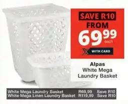 Checkers Alpas White Mega Laundry Basket offer