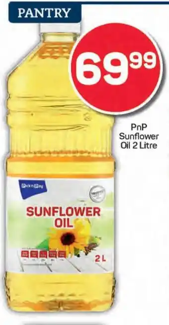 Pick n Pay PnP Sunflower Oil offer