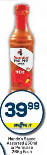 Pick n Pay Nando's Sauce Assorted or Perinaise offer