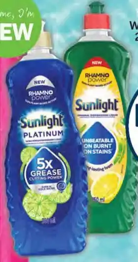 Pick n Pay Sunlight Regular or Platinum Dishwashing Liquid Assorted offer