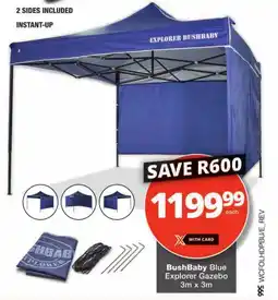 Checkers BushBaby Blue Explorer Gazebo offer