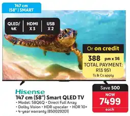 Makro Hisense 147 cm 58" Smart QLED TV offer