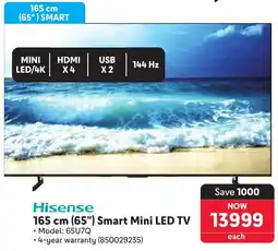Makro Hisense 165 cm 65" Smart Mini LED TV offer