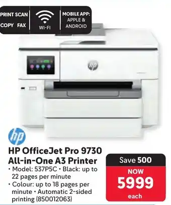 Makro HP OfficeJet Pro 9730 All-in-One A3 Printer offer