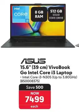 Makro ASUS 15.6" 39 cm VivoBook Go Intel Core i3 Laptop offer