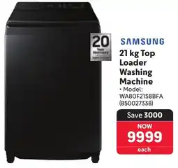 Makro SAMSUNG Top Loader Washing Machine offer