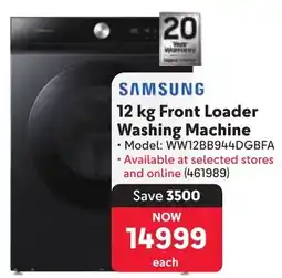 Makro SAMSUNG Front Loader Washing Machine offer