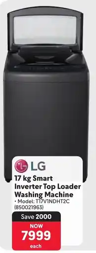 Makro LG Smart Inverter Top Loader Washing Machine offer