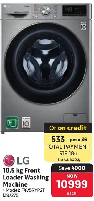 Makro LG Front Loader Washing Machine offer