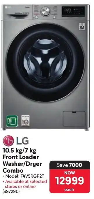 Makro LG Front Loader Washer/ Dryer Combo offer