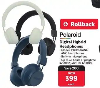 Makro Polaroid Digital Hybrid Headphones offer