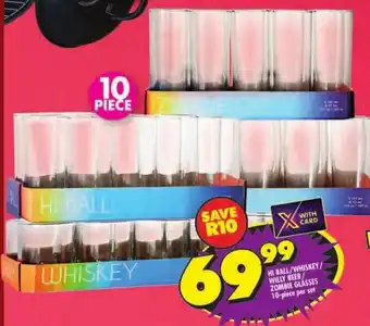 Shoprite Hi ball/ whiskey/ willy beer/ zombie glasses offer
