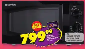 Shoprite Essentials black/ white microwave oven offer