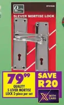 Shoprite Quality 5 lever mortise lock offer