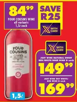 Shoprite FOUR COUSINS WINE offer