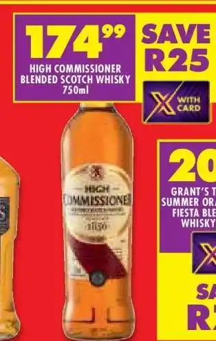 Shoprite HIGH COMMISSIONER BLENDED SCOTCH WHISKY 750ml offer