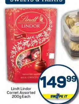 Pick n Pay Lindt Lindor Cornet Assorted 200g Each offer