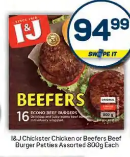 Pick n Pay I&J Beefers Beef Burger Patties offer