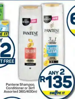 Pick n Pay Pantene Shampoo, Conditioner or 3in1 offer