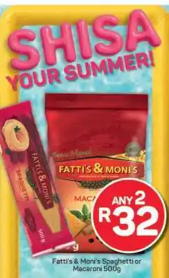 Pick n Pay Fatti's & Moni's Spaghetti or Macaroni 500g offer